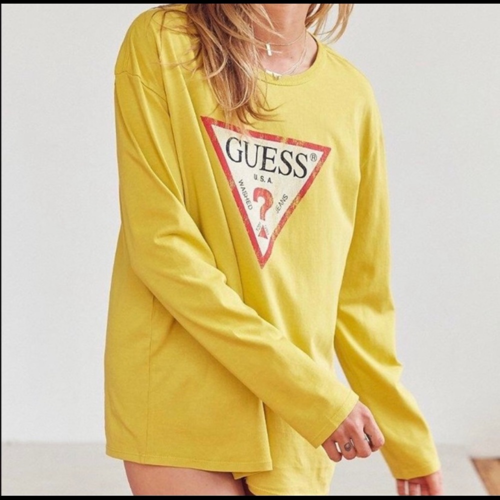 GUESS Logo Long Sleeve T-Shirt